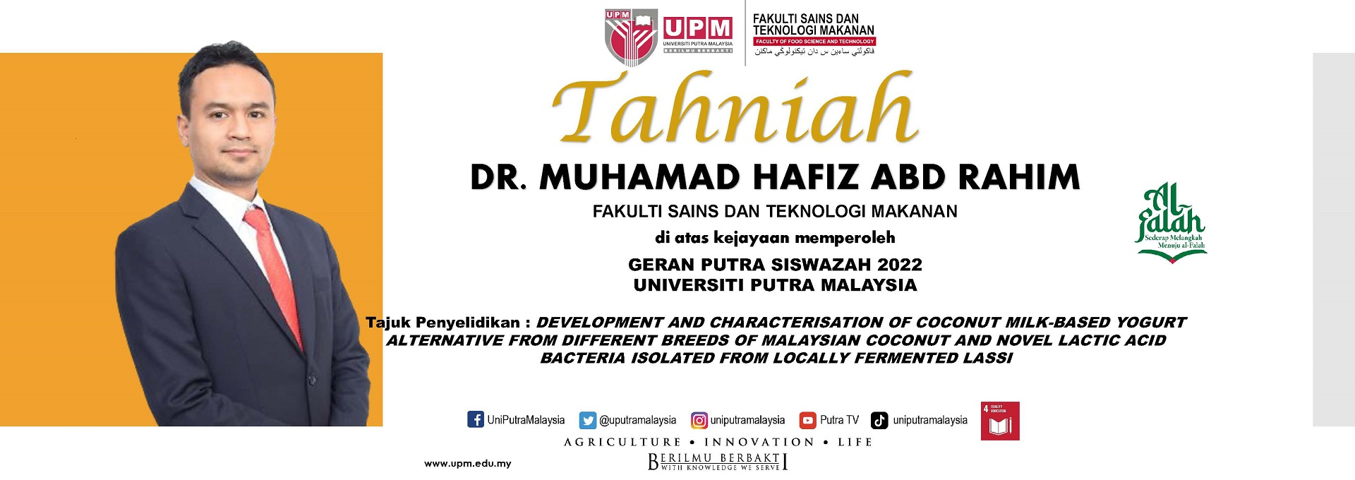 Tahniah Dr. Hafiz