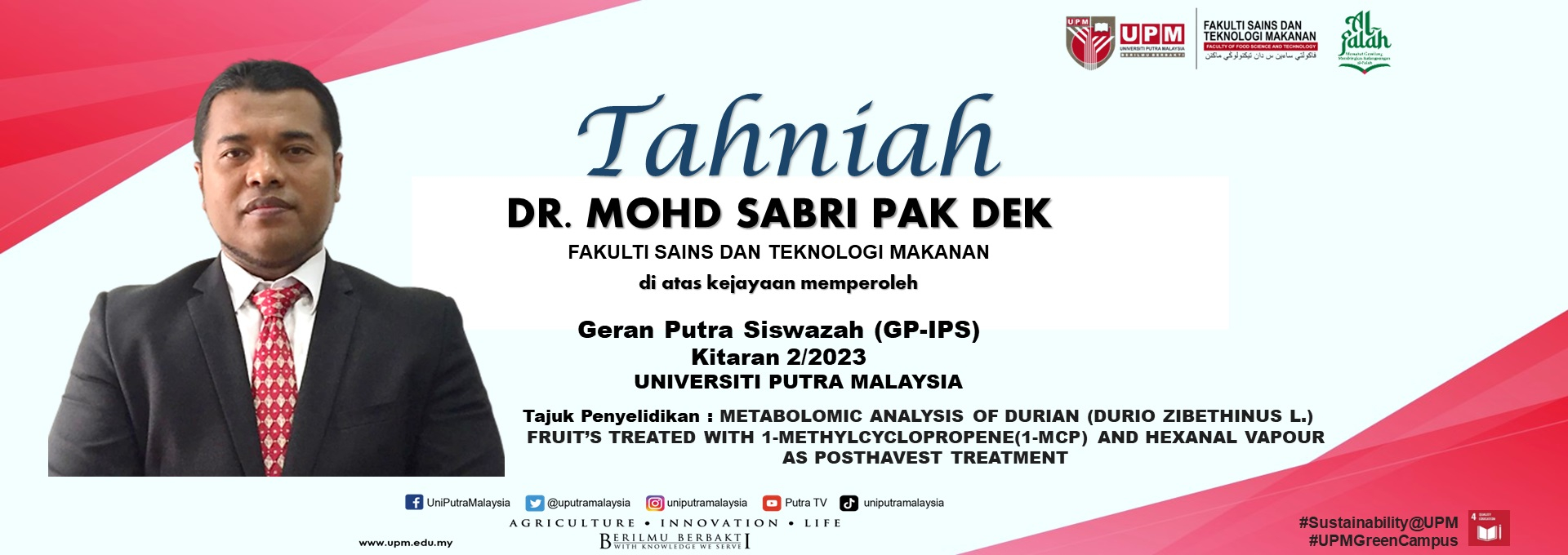 Tahniah Dr. sabri